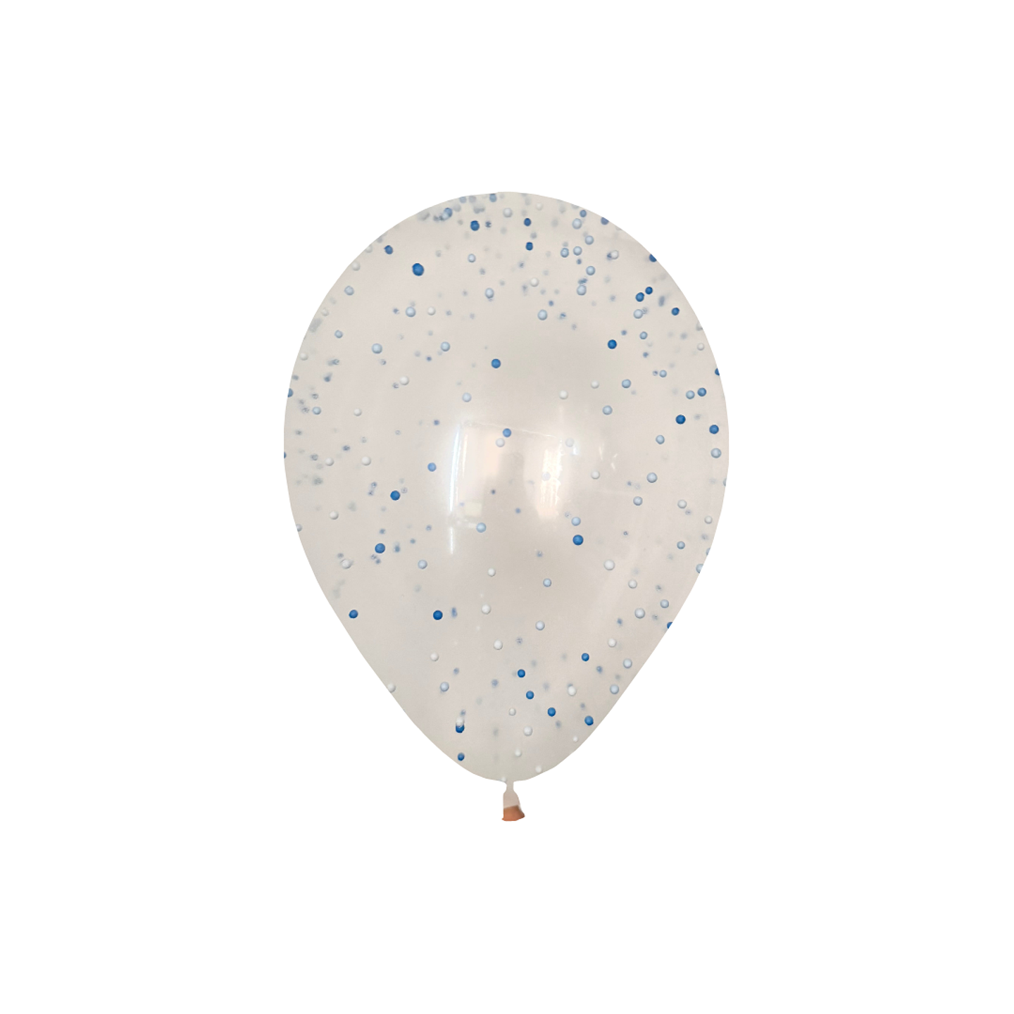 Globo Látex Bolitas de plumavit Azules 30cm con Helio 1