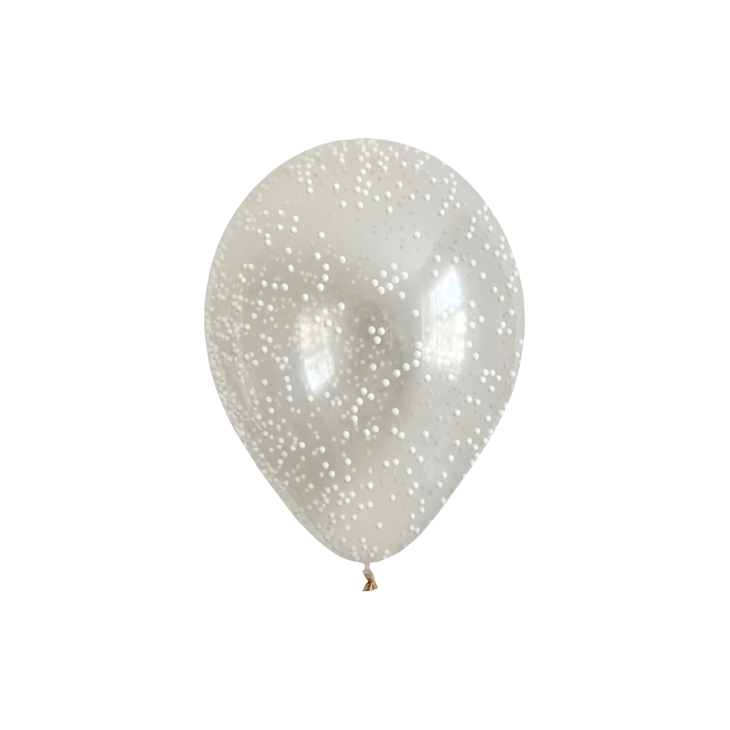 Globo Látex Bolitas de plumavit Blancas 30cm con Helio 1