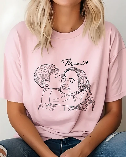 Polera Personalizada con Ilustración para Mamá