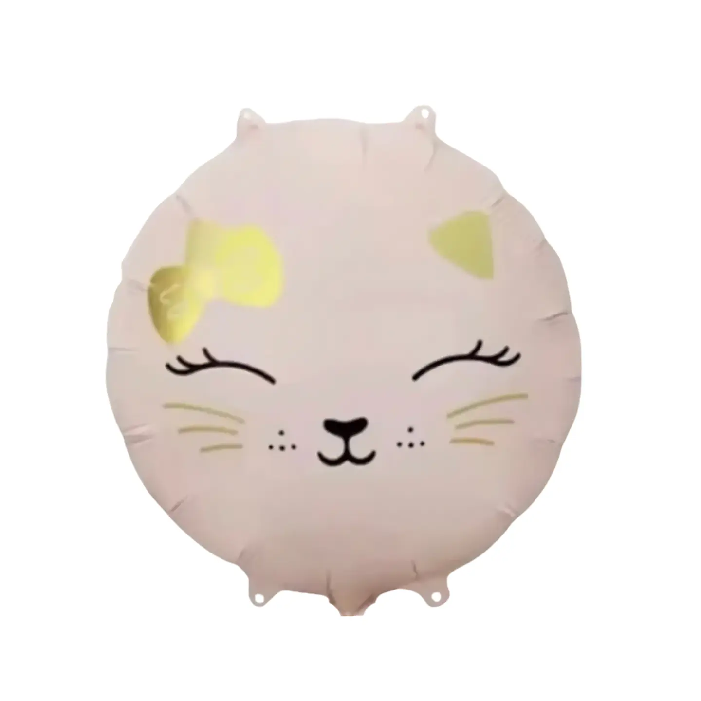 Globo Metálico Gato Rosado Lazo con Helio 45cm 1