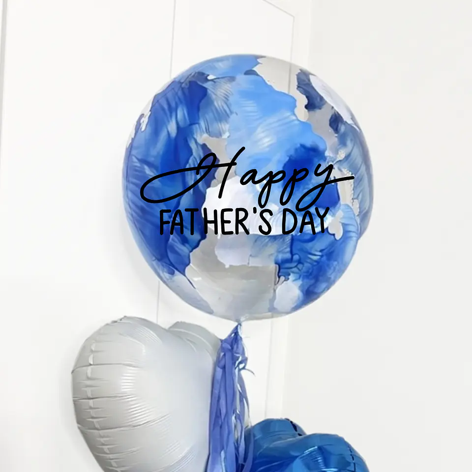 Globo Burbuja + 3 Globos Metálicos Día del Padre con Helio 2