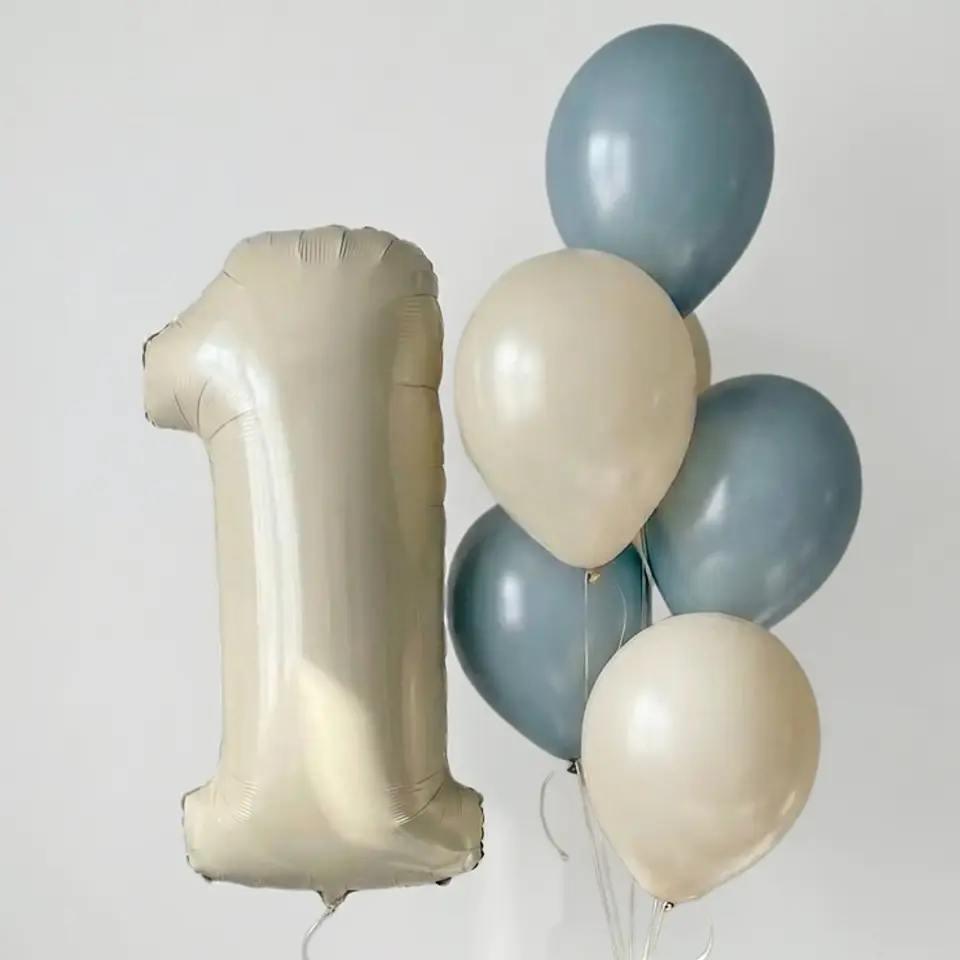 Globo Número Arena más 5 Globos látex con Helio 2