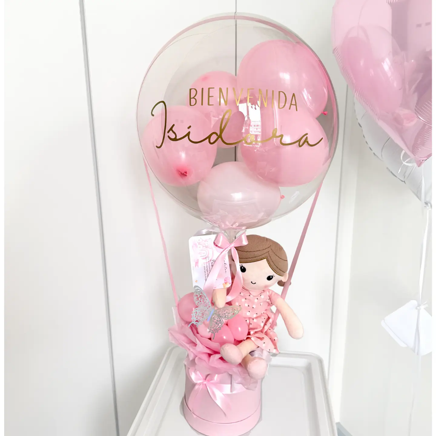 Box Oso Peluche con Globo Burbuja Personalizado  4