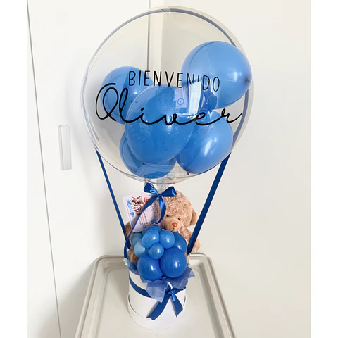 Box Oso Peluche con Globo Burbuja Personalizado 