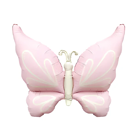 Globo Metálico Mariposa Rosa con Helio 94cm | Tendencia