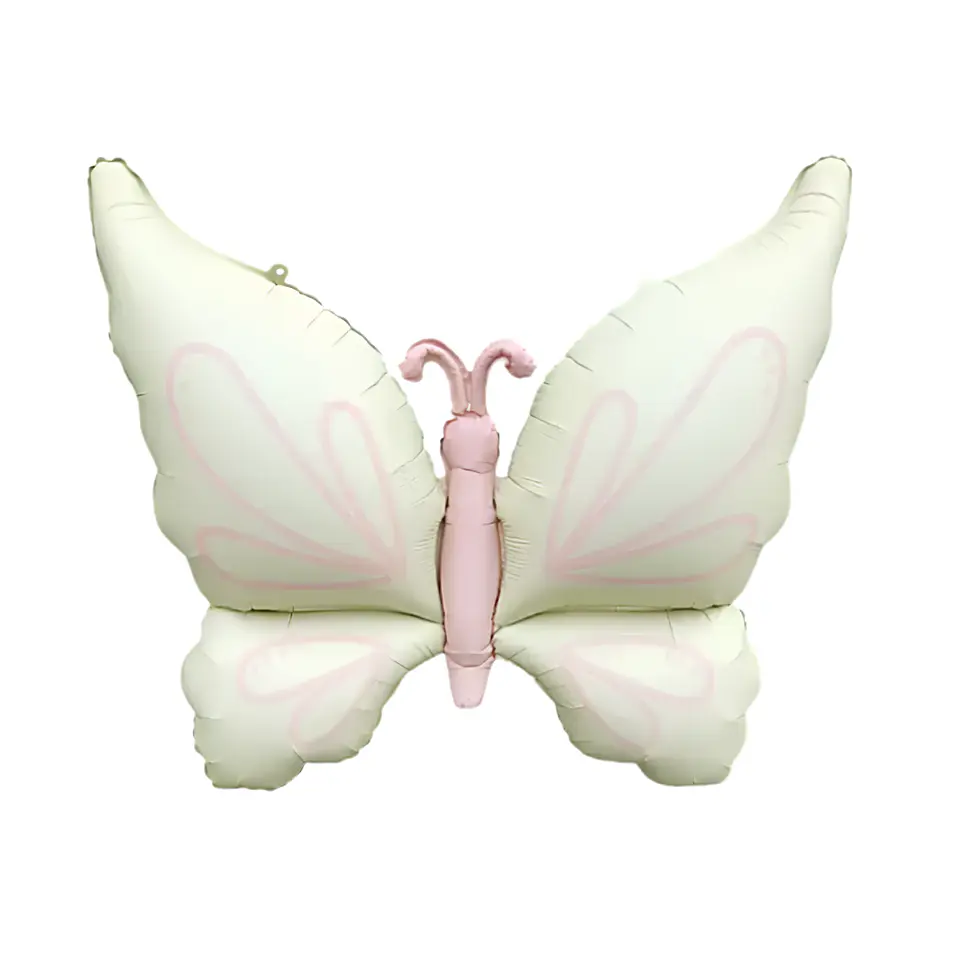 Globo Metálico Mariposa Beige con Helio 94cm | Tendencia 1