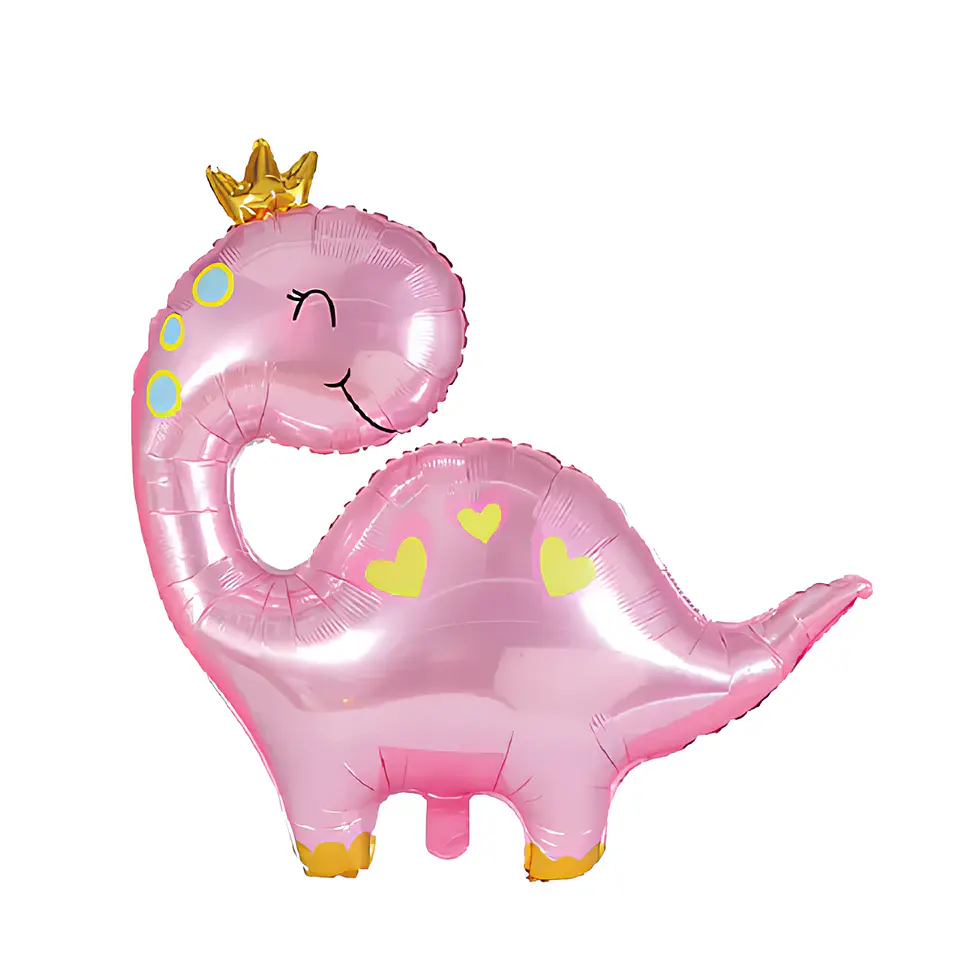 Globo Metálico Dinosario Rosado 96cm con Helio | Tendencia 1
