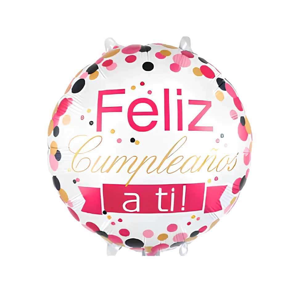 Globo Metálico Feliz Cumpleaños a ti! con Helio 45cm 1