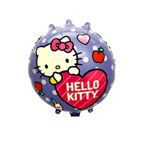 Globo Metálico Hello Kitty Morada 45cm con Helio