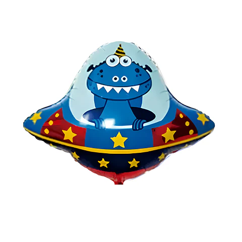 Globo Metálico Nave Marciano Cumpleaños con Helio 97cm