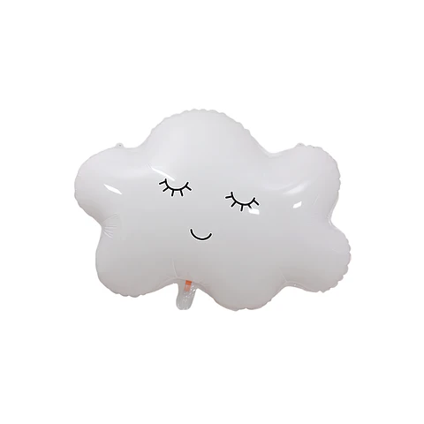 Globo Metálico Nube Blanca Sonrisa 73cm con Helio