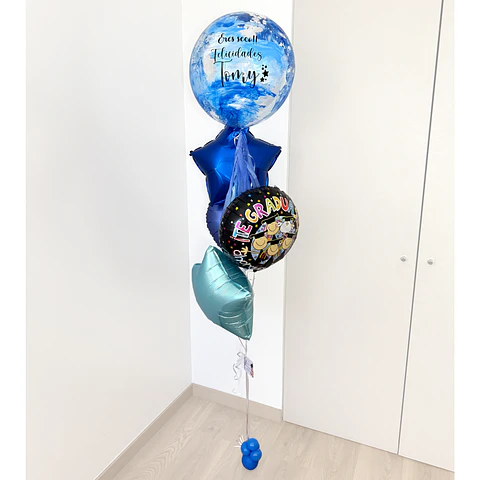 Bouquet de Globos con Helio para Graduación | Personalizado