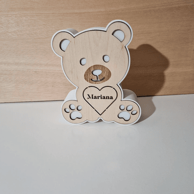 Candeeiro Urso com Nome