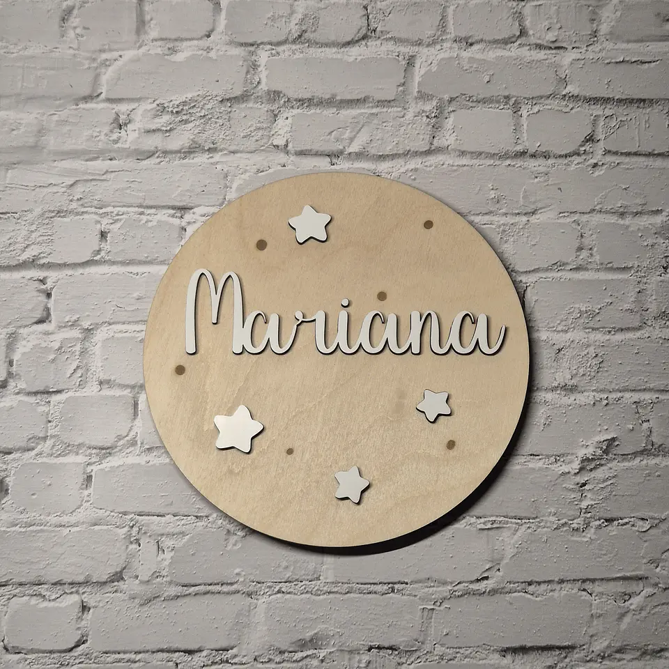 Placa Nome Temática - Estrelas 1