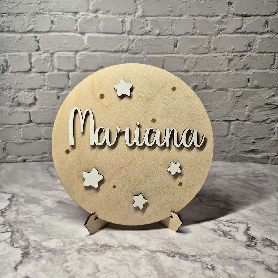 Placa Nome Temática - Estrelas 2
