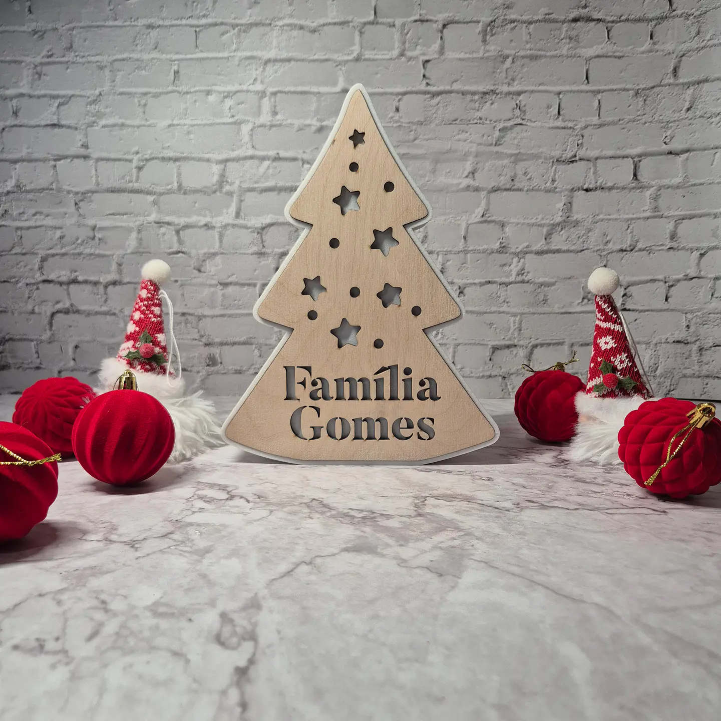 Candeeiro Árvore de Natal Personalizado 2