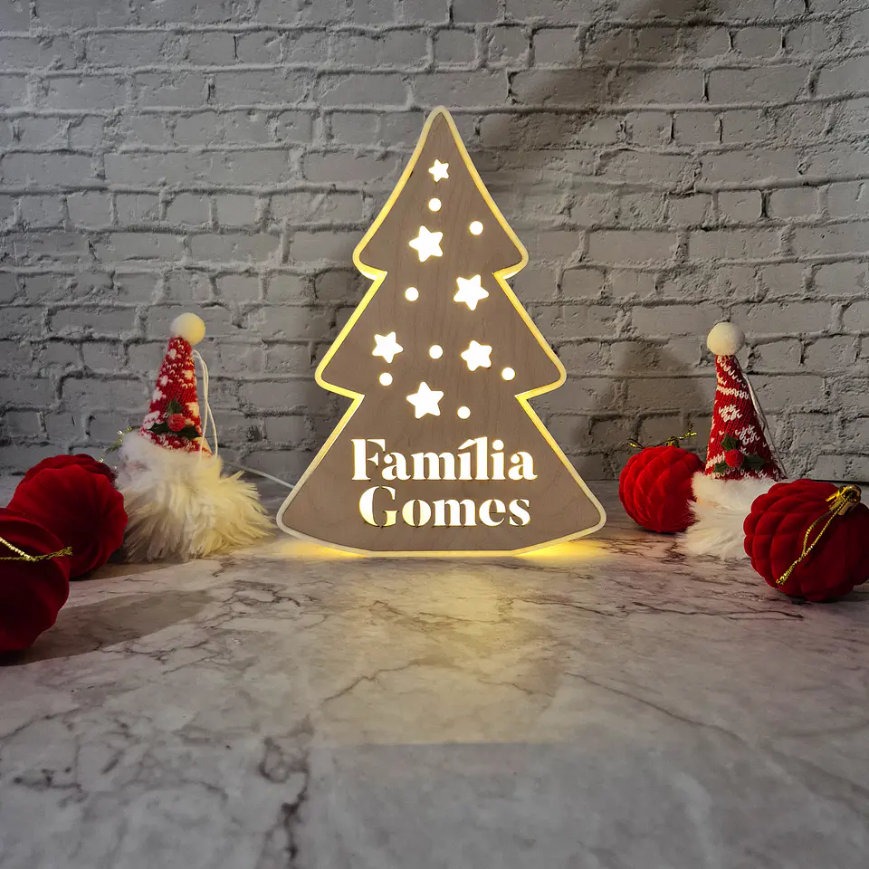 Candeeiro Árvore de Natal Personalizado 1