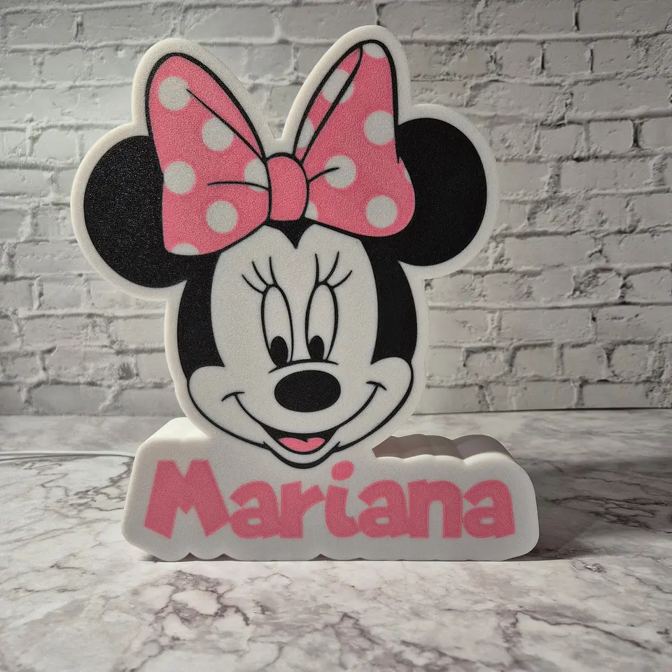 Candeeiro Temático - Minnie [Nome Personalizável] 2