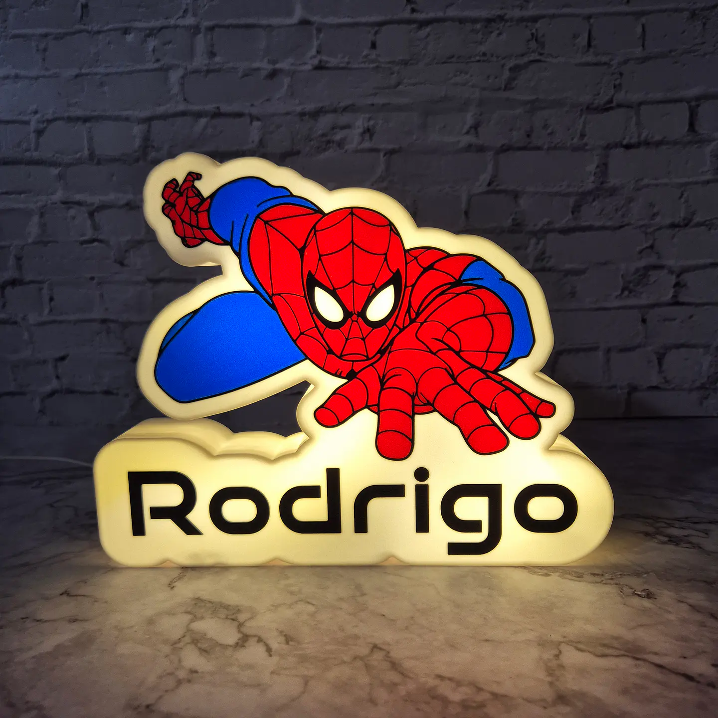 Candeeiro Temático - Spiderman [Nome Personalizável] 1