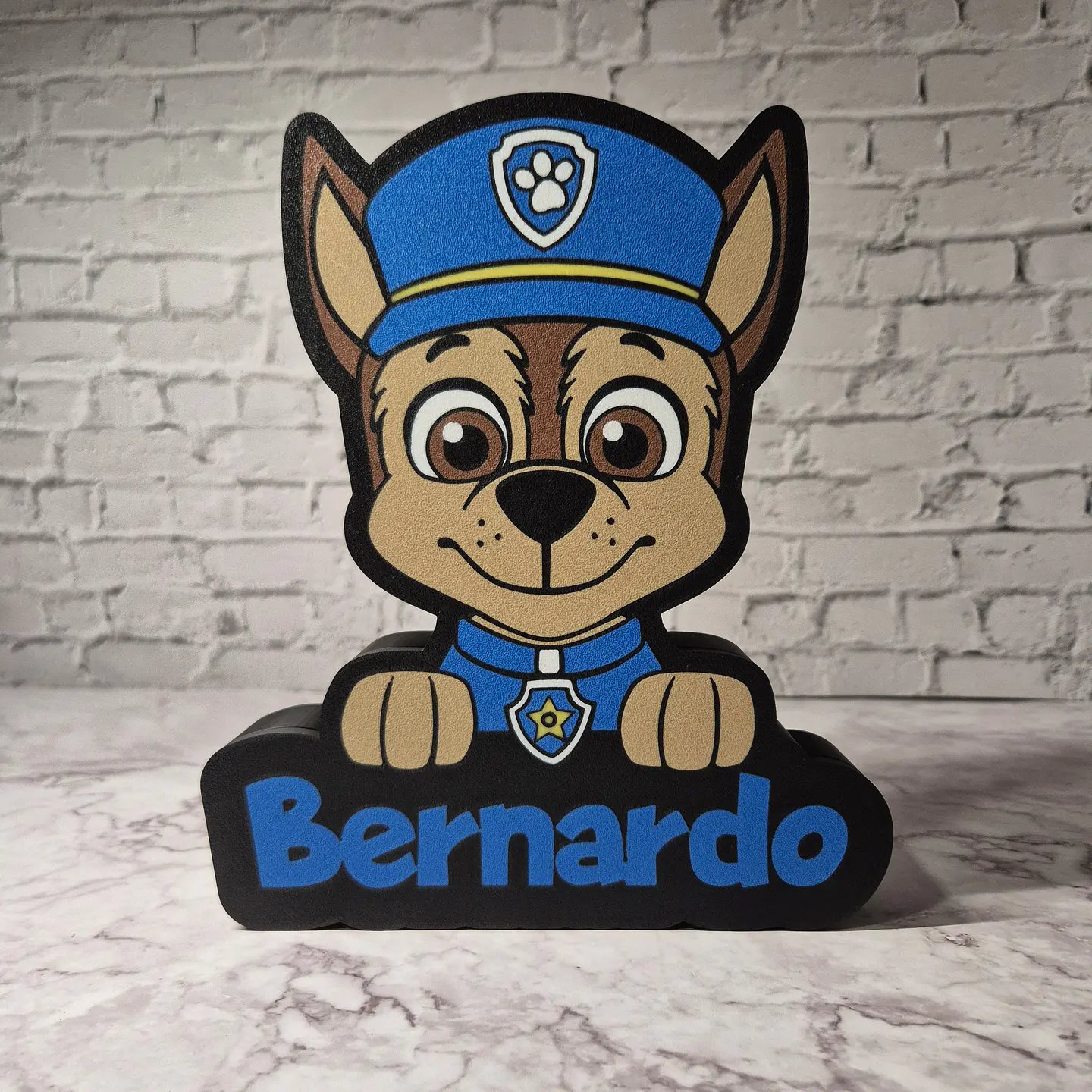Candeeiro Temático - Chase (Patrulha Pata) [Nome Personalizável] 2
