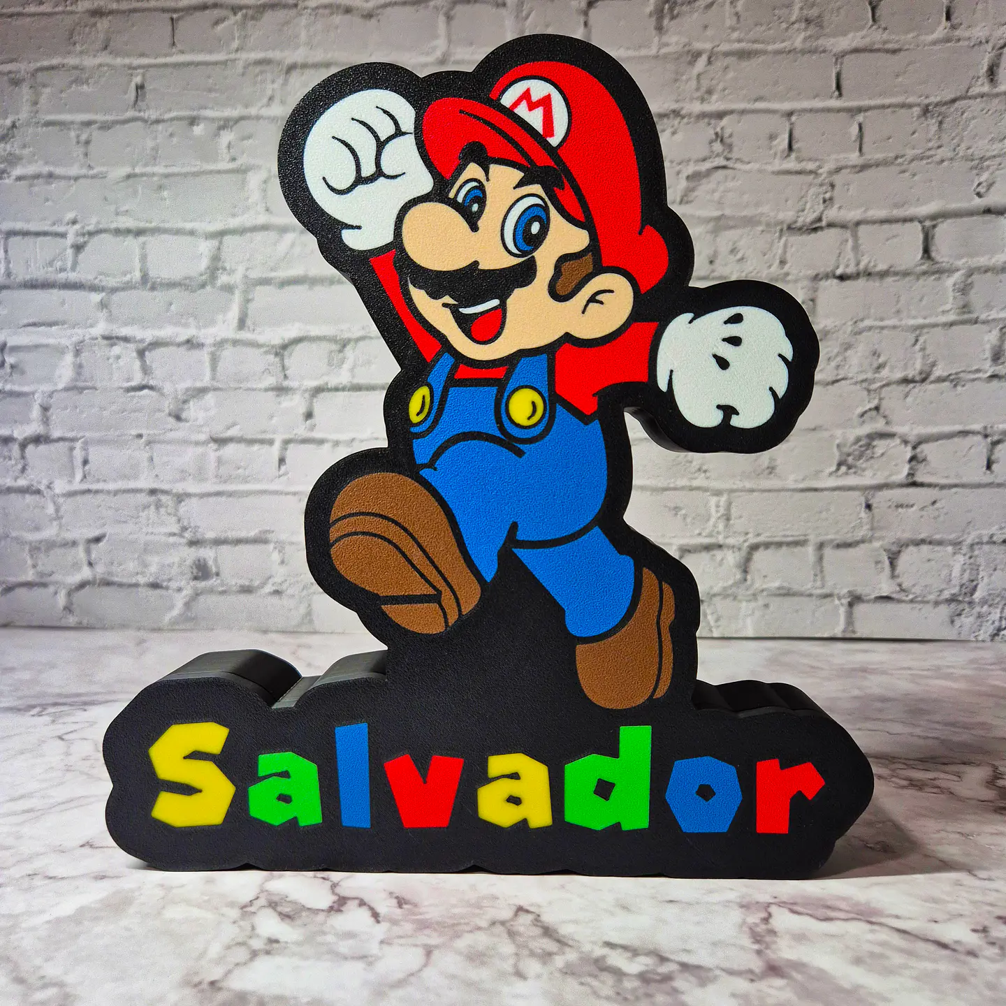 Candeeiro Temático - Super Mario [Nome Personalizável] 2