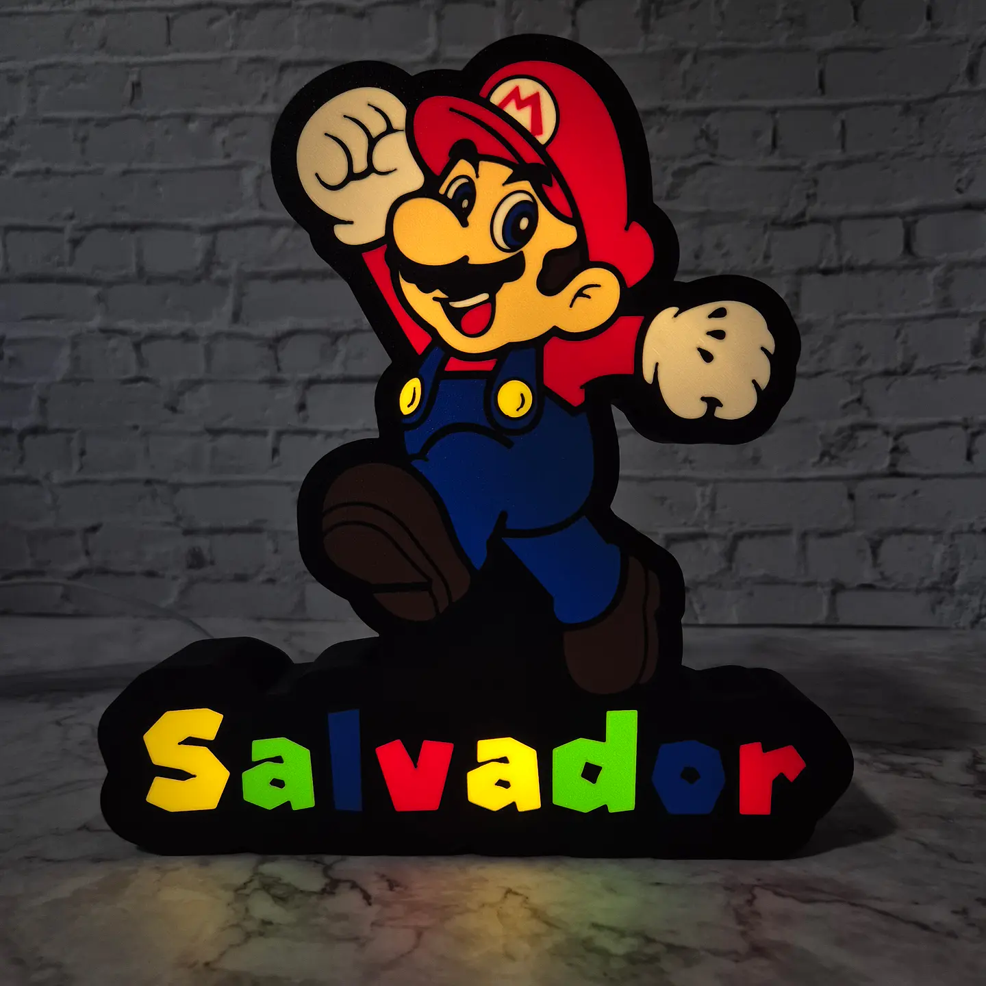 Candeeiro Temático - Super Mario [Nome Personalizável] 1