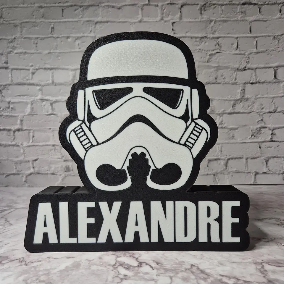 Candeeiro Temático - Storm Trooper (Star Wars) [Nome Personalizável] 2