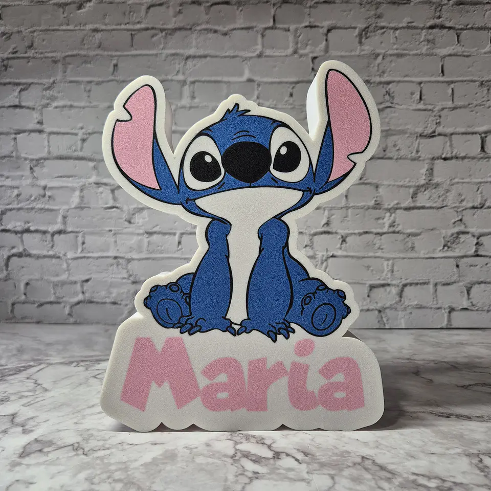Candeeiro Temático - Stitch [Nome Personalizável] 15