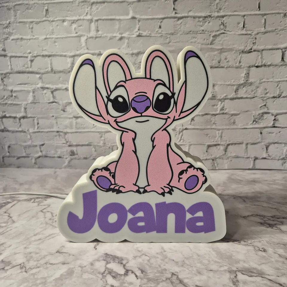 Candeeiro Temático - Angel Stitch [Nome Personalizável] 5