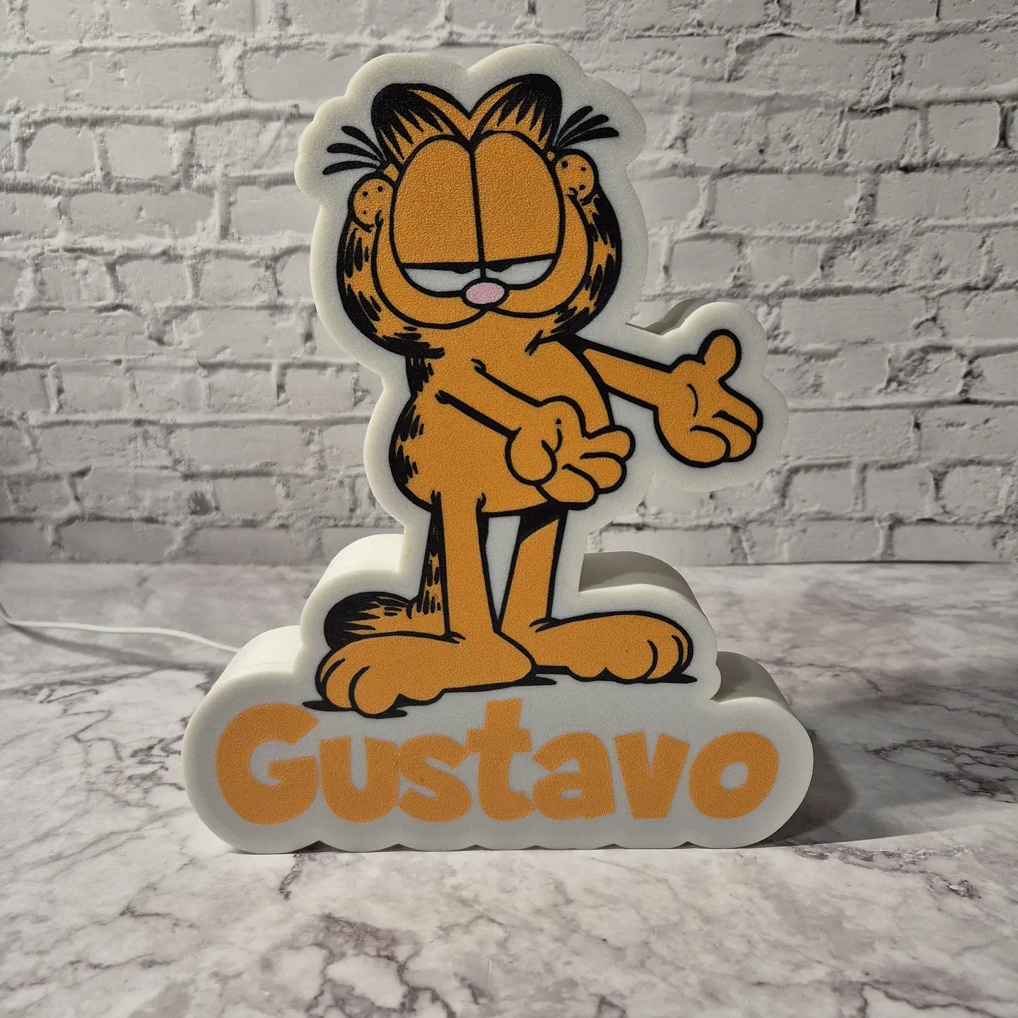 Candeeiro Temático - Garfield [Nome Personalizável] 2