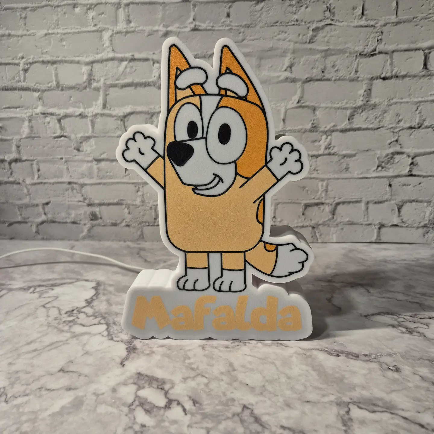 Candeeiro Temático - Bingo (Bluey) [Nome Personalizável] 2