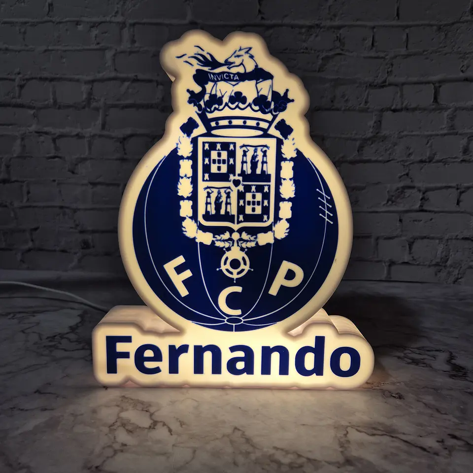 Candeeiro Temático - F.C.P [Nome Personalizável] 1