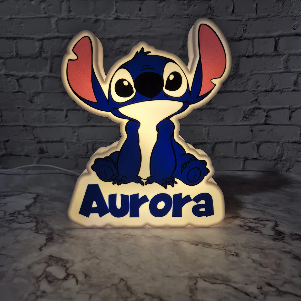 Candeeiro Temático - Stitch [Nome Personalizável] 5