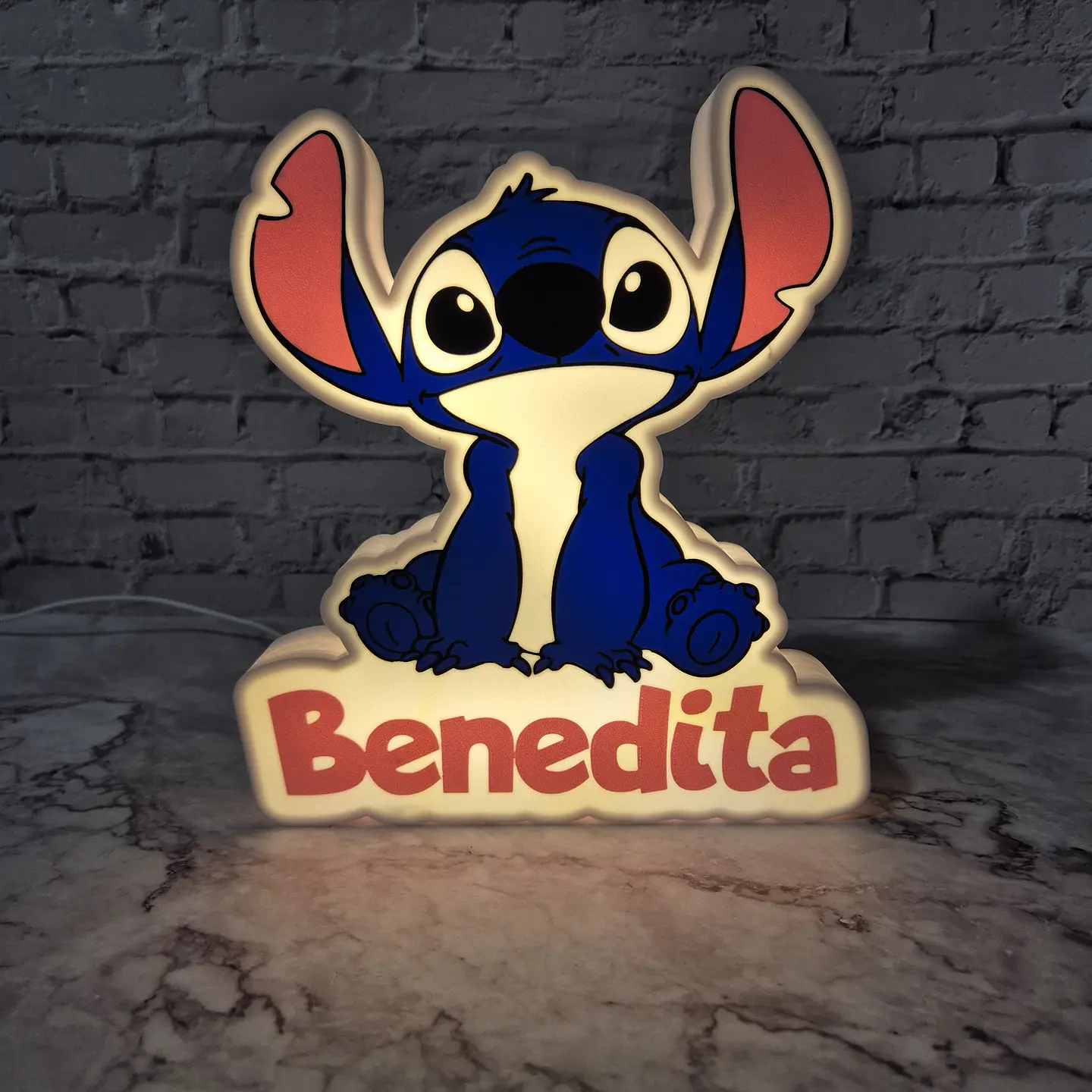 Candeeiro Temático - Stitch [Nome Personalizável] 3