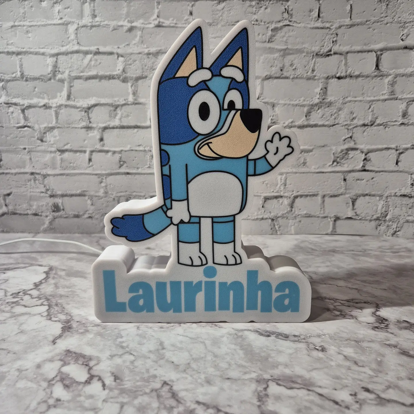 Candeeiro Temático - Bluey [Nome Personalizável] 2