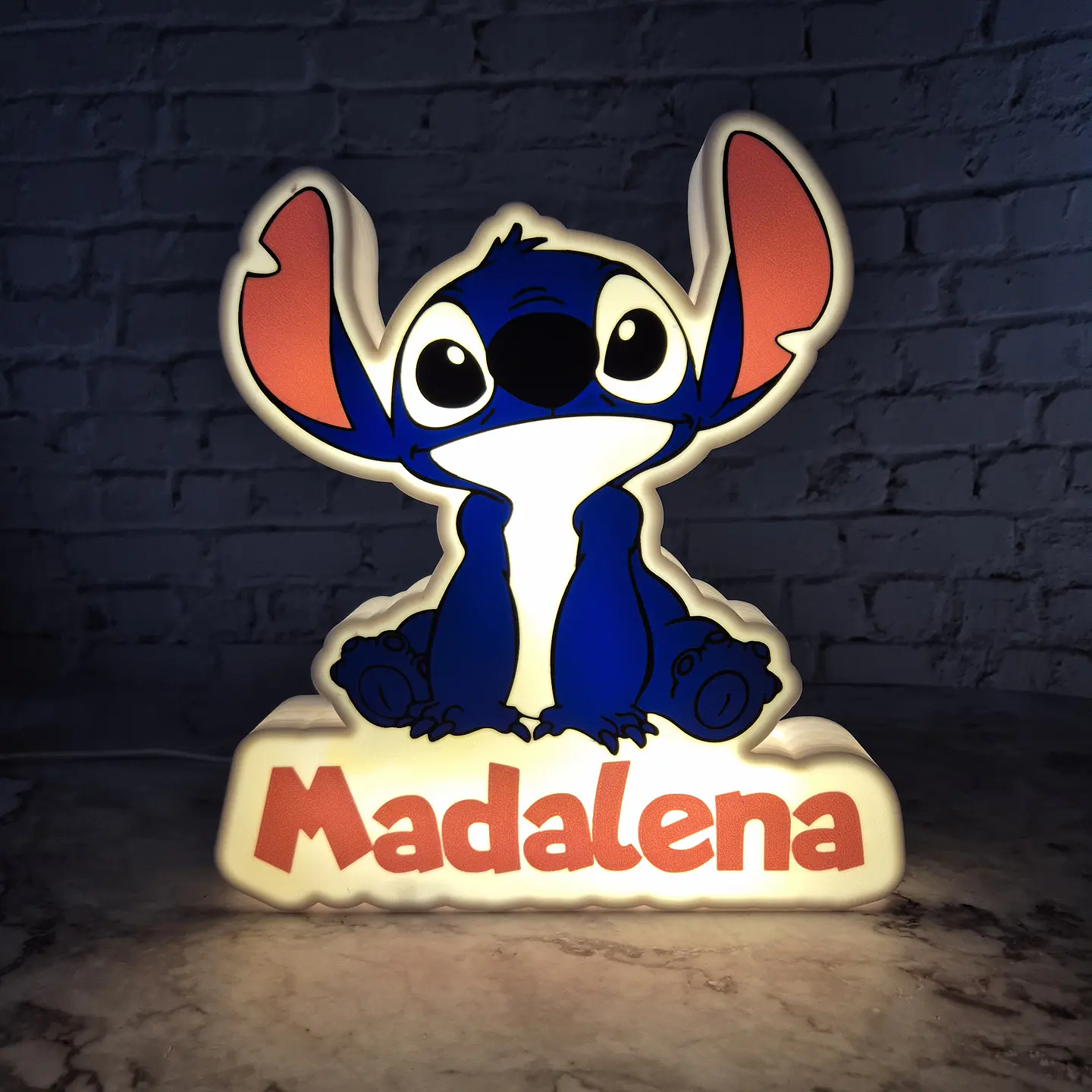 Candeeiro Temático - Stitch [Nome Personalizável] 9