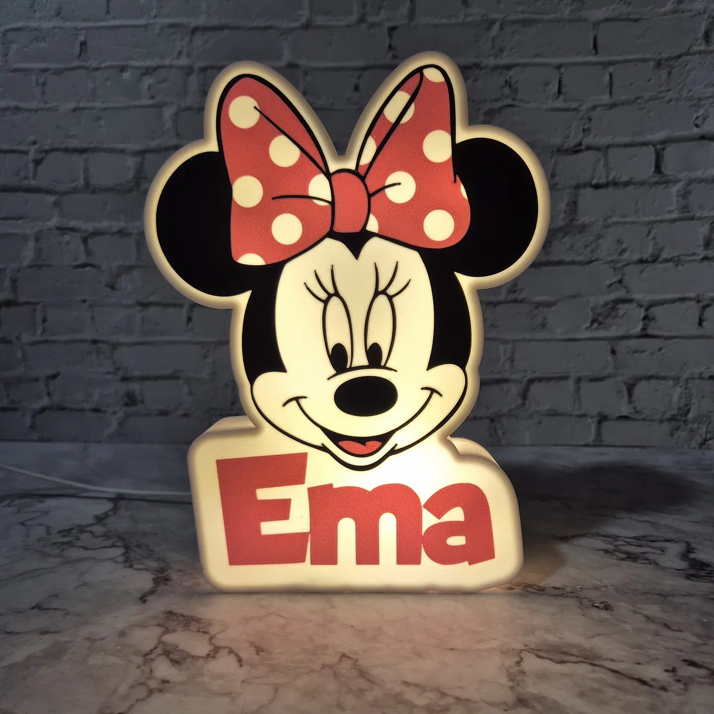 Candeeiro Temático - Minnie [Nome Personalizável] 3
