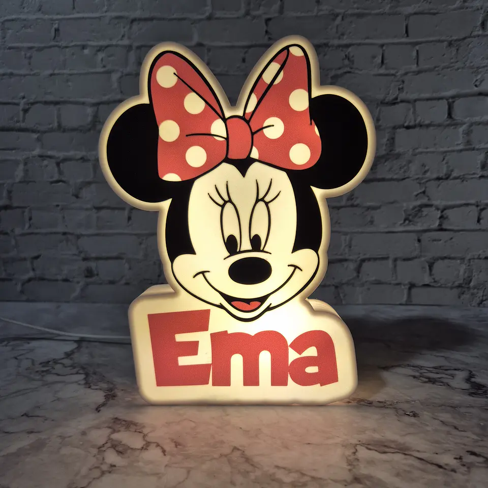 Candeeiro Temático - Minnie [Nome Personalizável] 3