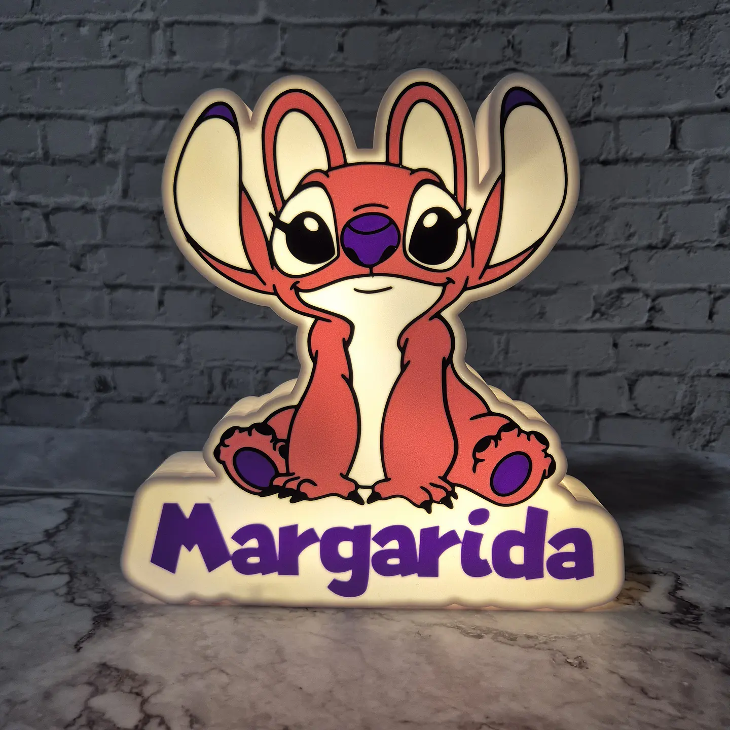 Candeeiro Temático - Angel Stitch [Nome Personalizável] 2