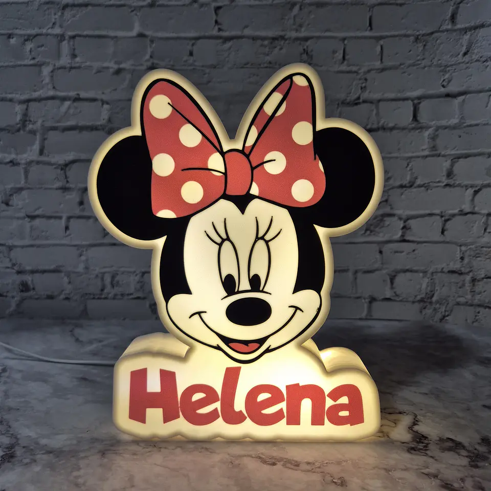 Candeeiro Temático - Minnie [Nome Personalizável] 5
