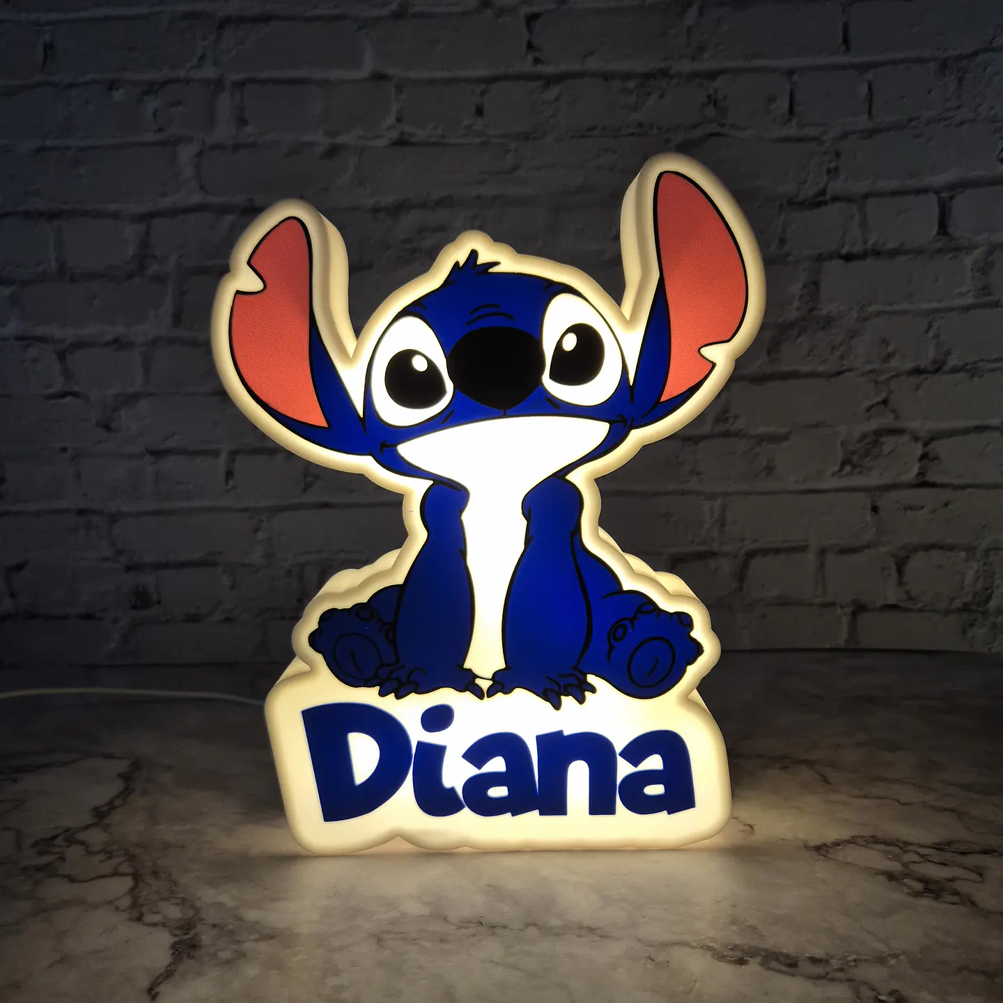 Candeeiro Temático - Stitch [Nome Personalizável] 11