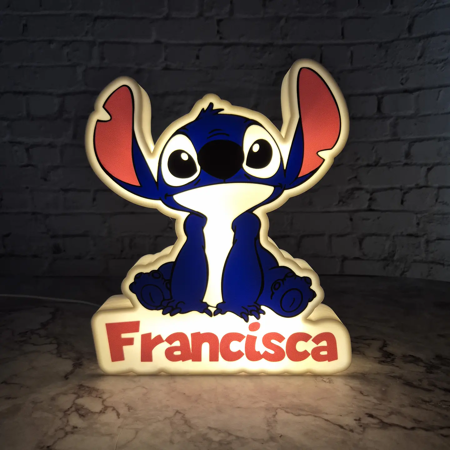 Candeeiro Temático - Stitch [Nome Personalizável] 13