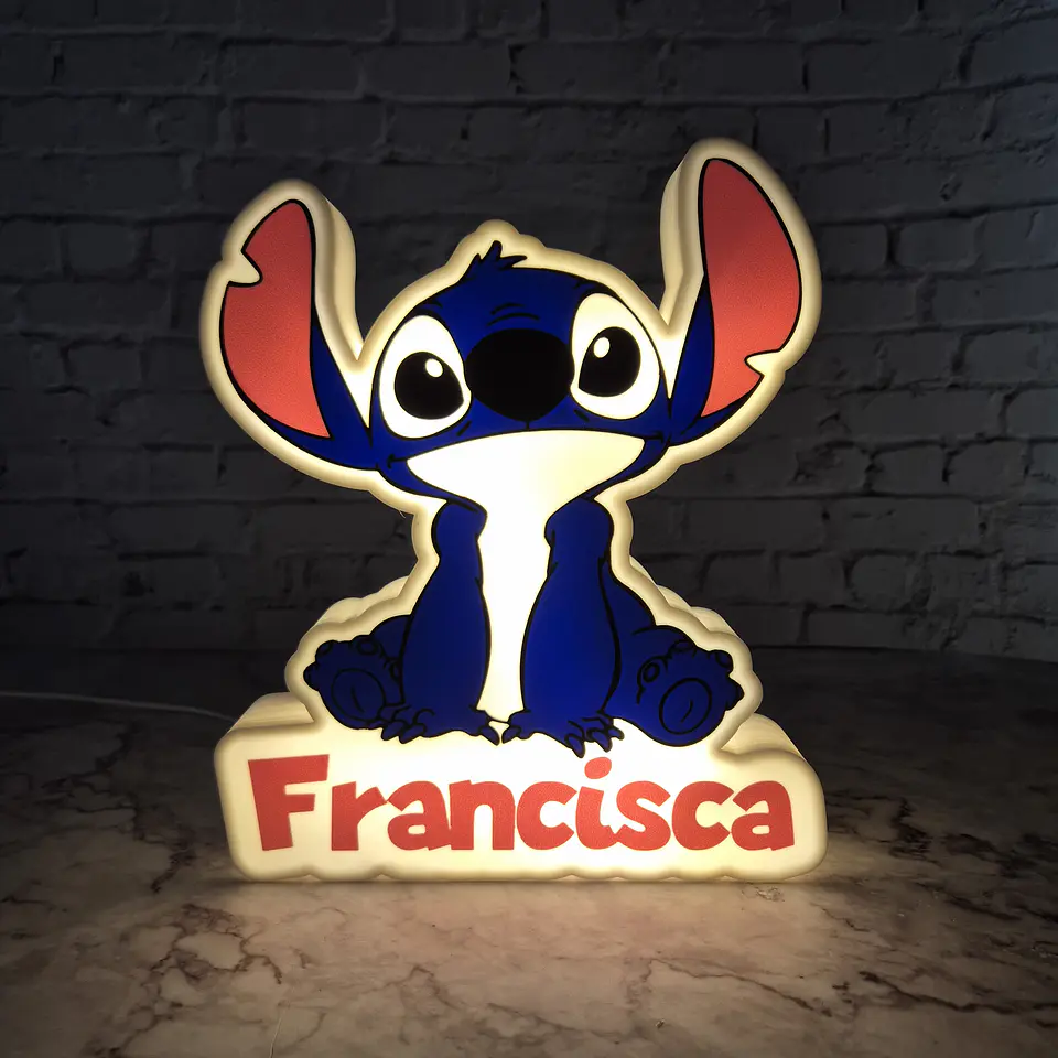 Candeeiro Temático - Stitch [Nome Personalizável] 13