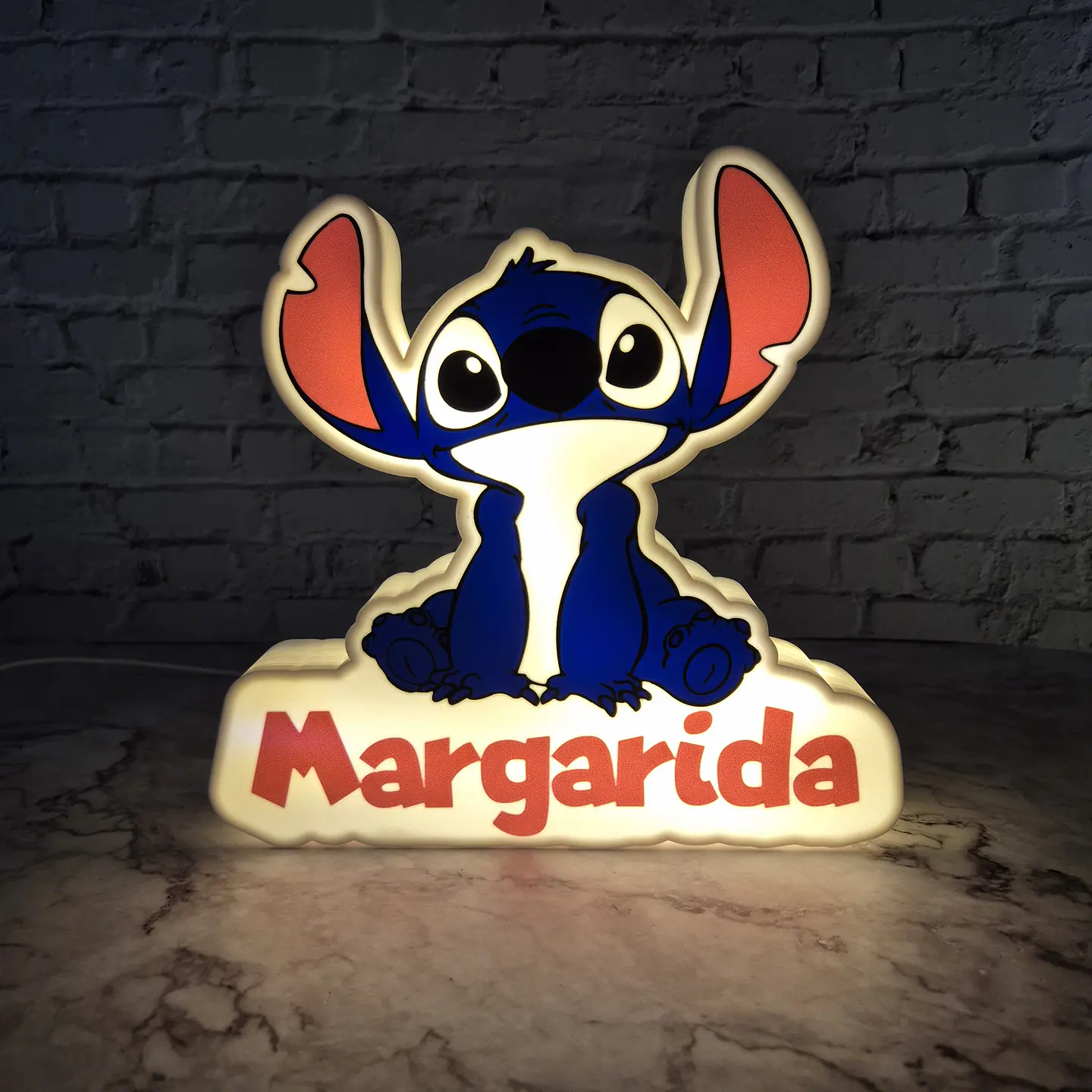 Candeeiro Temático - Stitch [Nome Personalizável] 12