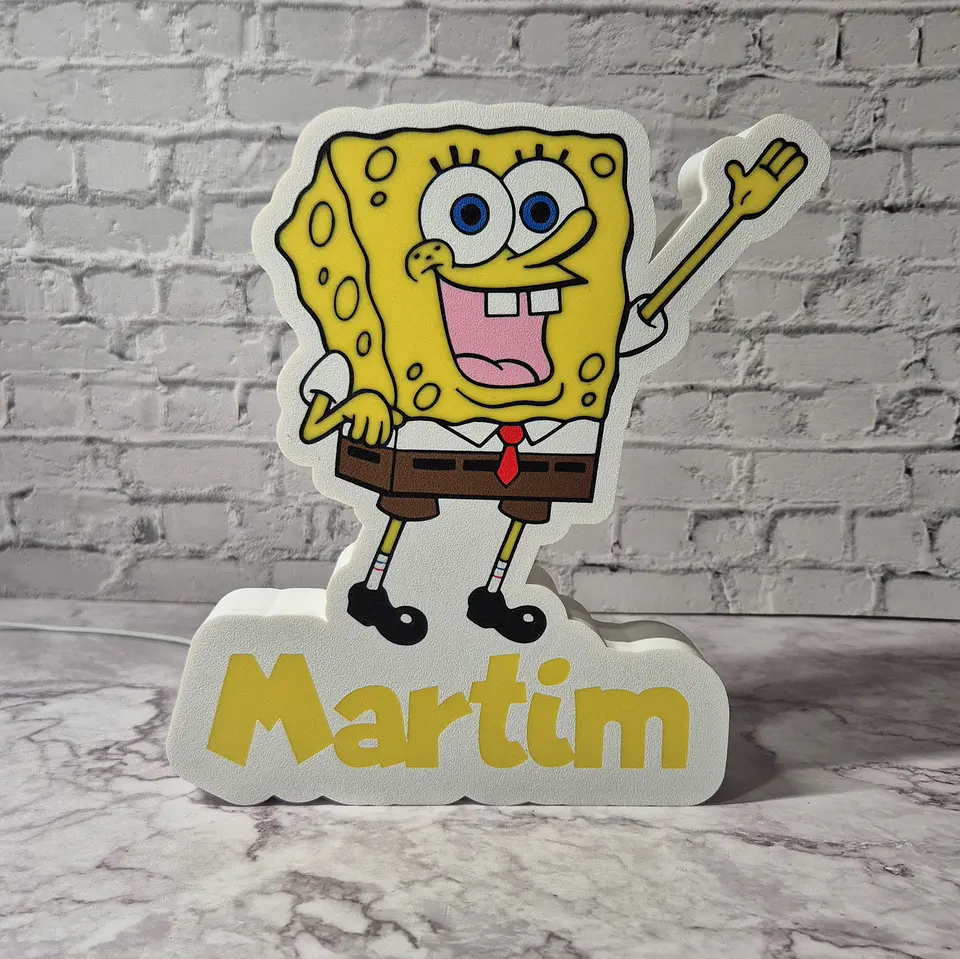 Lámpara Temática - SpongeBob [Nombre personalizable] 2
