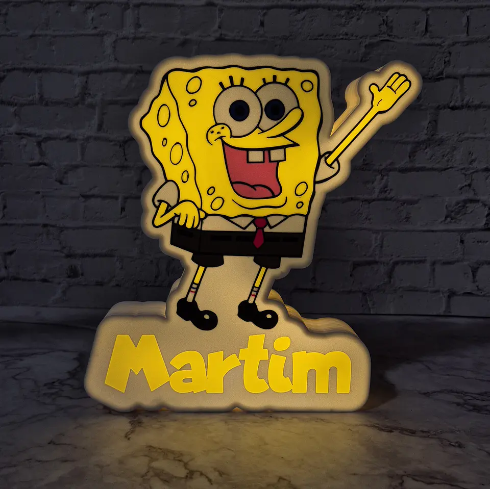 Lámpara Temática - SpongeBob [Nombre personalizable] 1