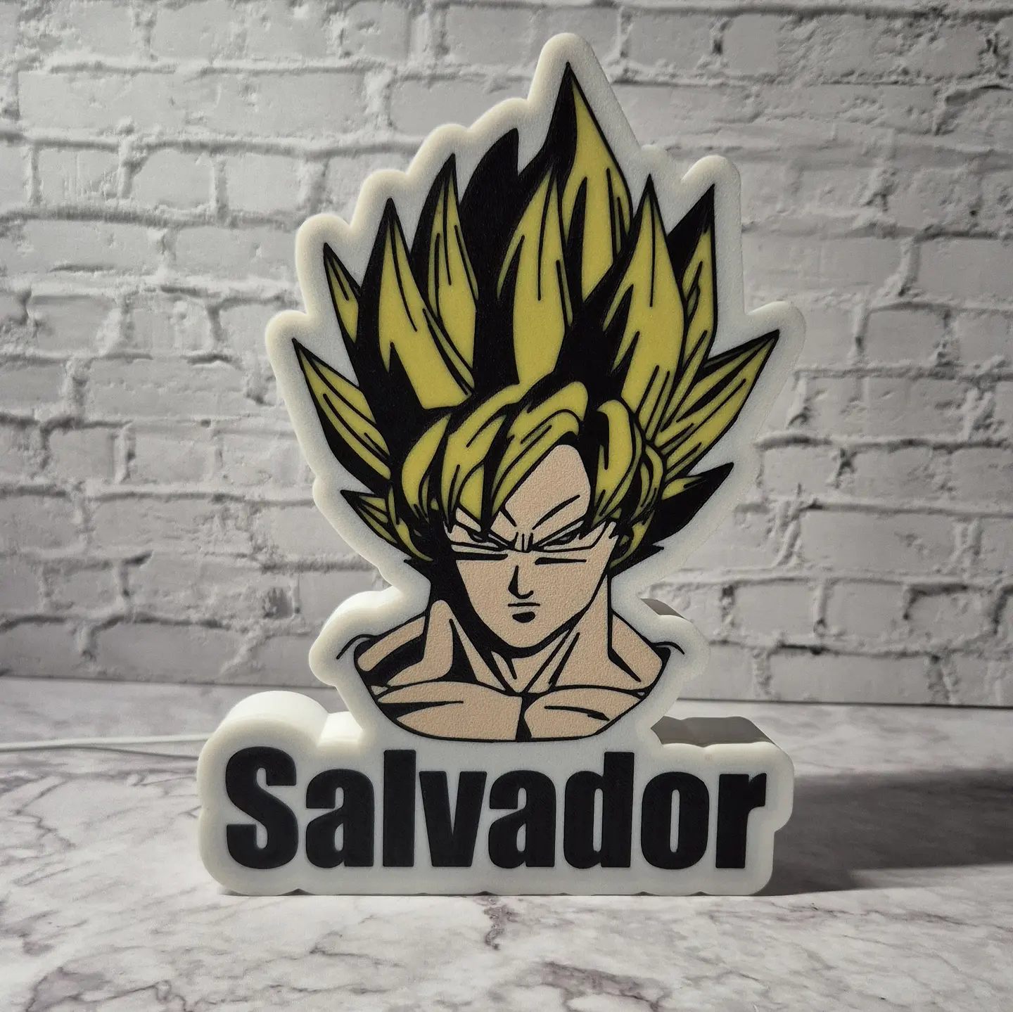 Lámpara Temática - Dragon Ball Goku [Nombre personalizable] 2