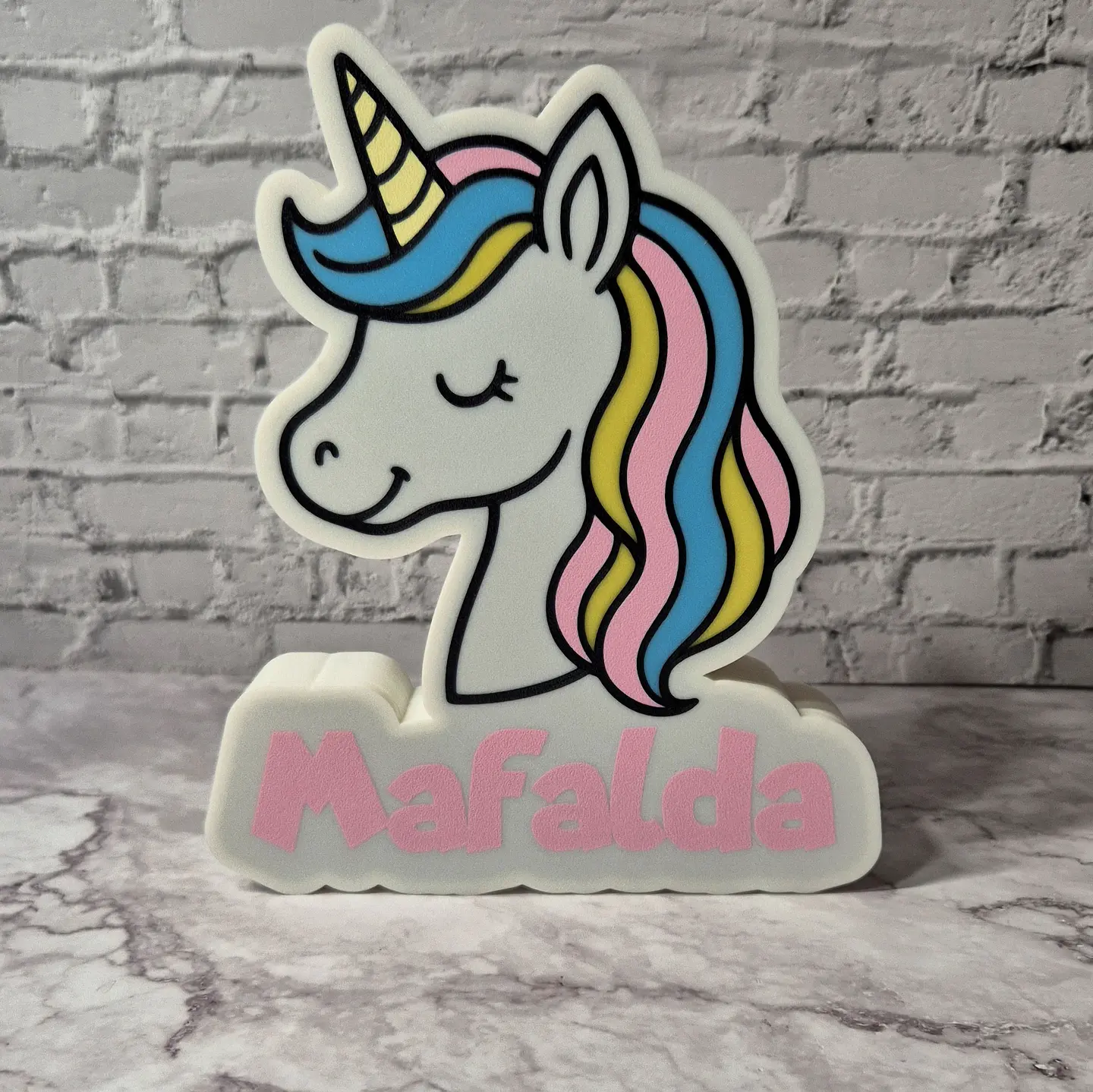 Candeeiro Temático - Unicórnio [Nome Personalizável] 2