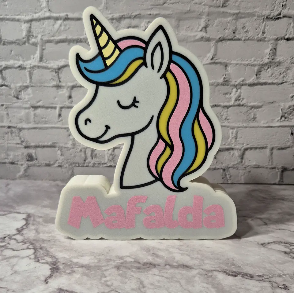 Candeeiro Temático - Unicórnio [Nome Personalizável] 2