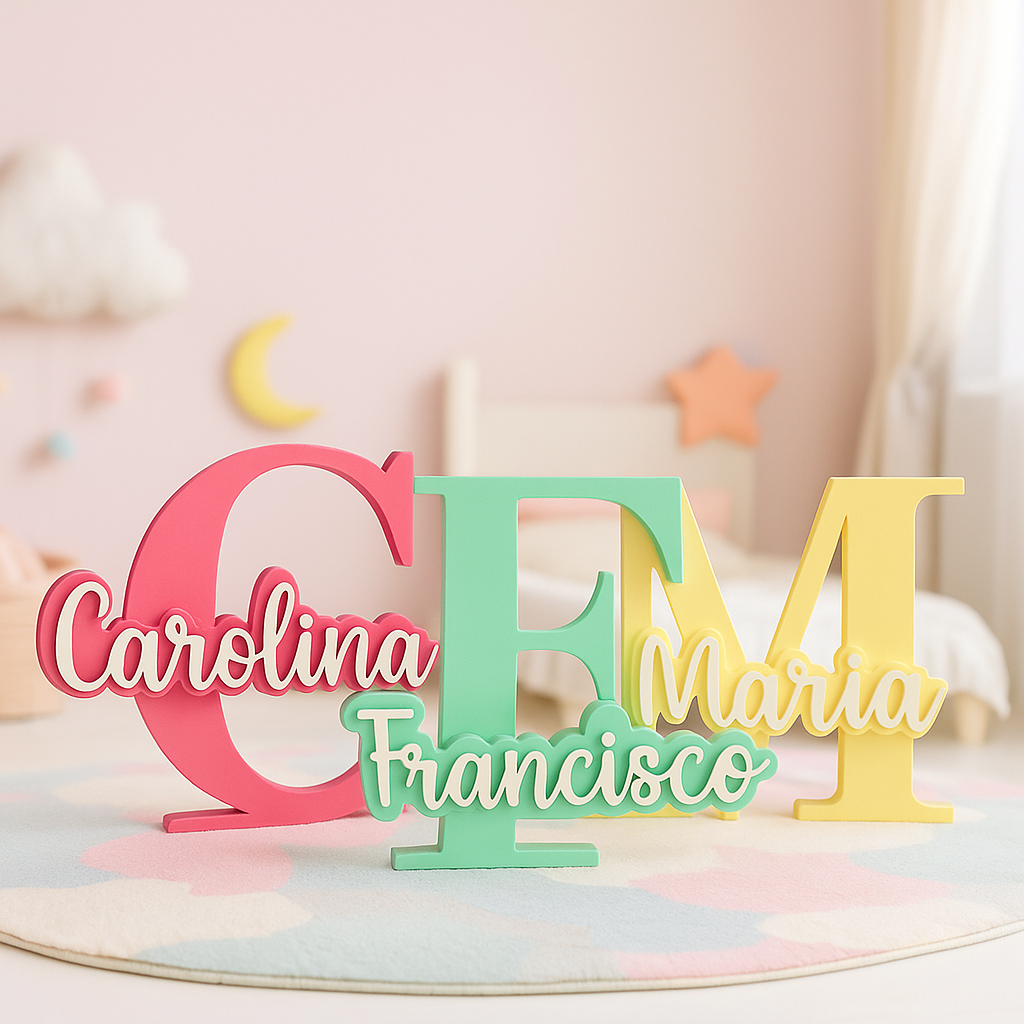 Inicial 3D - Colorida [Nome Personalizável] 1